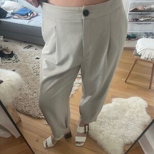 Zara Gray Pleated Trousers